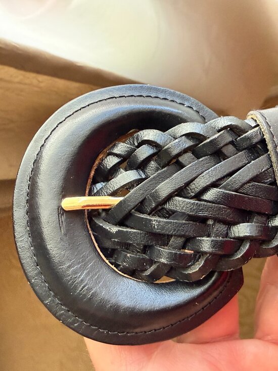 THREE Genuine Leather Vintage Woven Belts main image 7